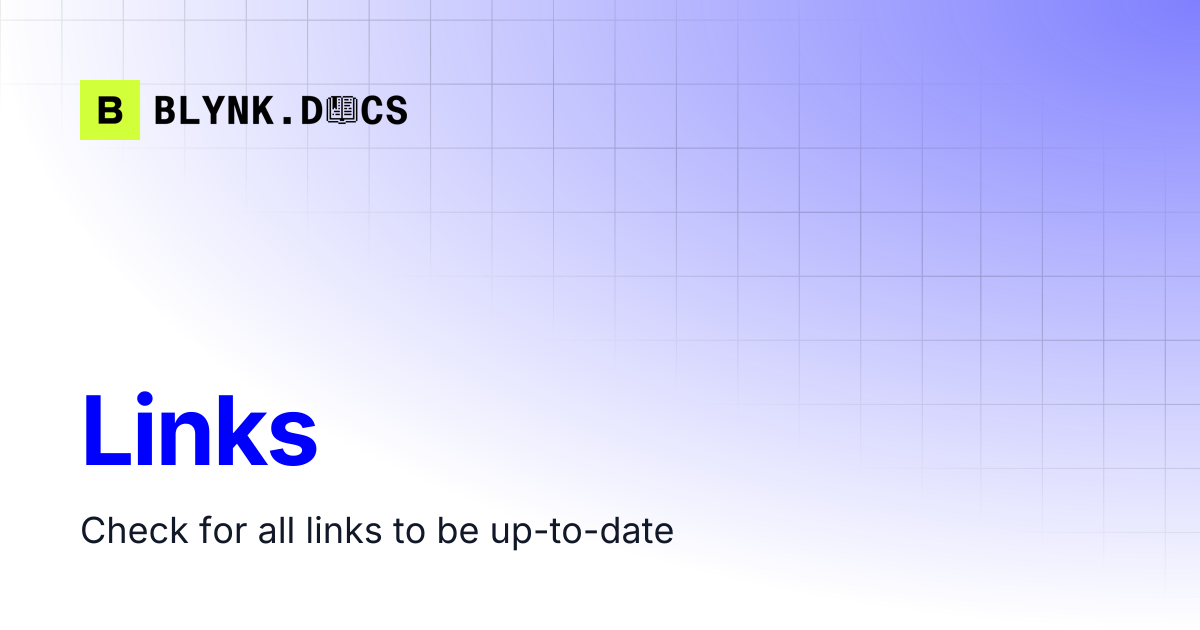 Links | Blynk Documentation