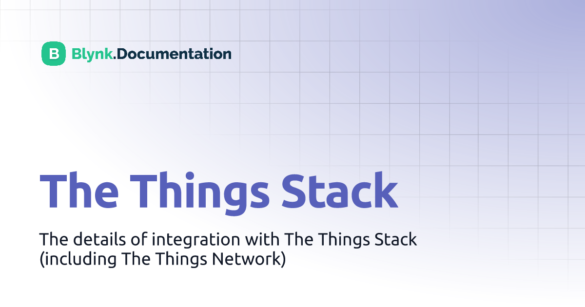 The things stack blynk documentation
